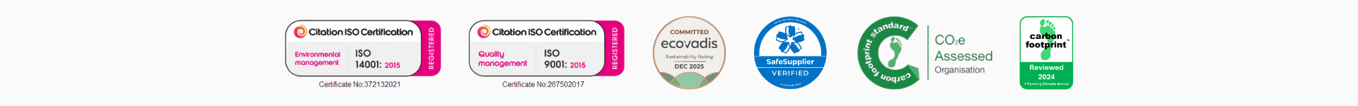 Summit Hygiene accreditations